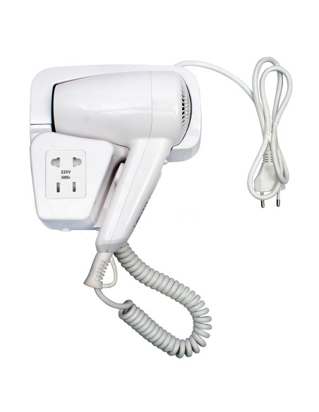 Asciugacapelli da Parete Hotel B&B a Muro Phon Professionale 1300W 2 Velocità
