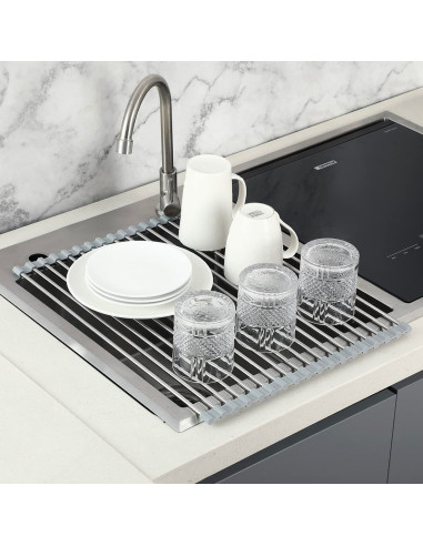 Scolapiatti Pieghevole Lavabo Salvaspazio in...