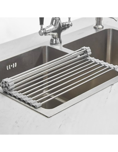 Scolapiatti Pieghevole Lavabo Salvaspazio in...