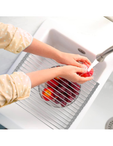 Scolapiatti Pieghevole Lavabo Salvaspazio in...