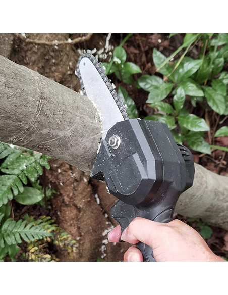 Mini Motosega Elettrica Cordless a Batteria 21VF Lama 4 Pollici per Potare