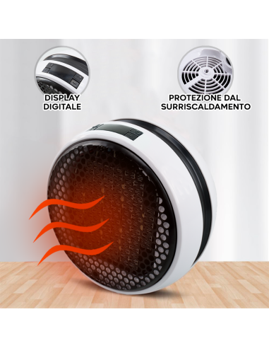 Stufa Elettrica Portatile Senza Fili da Muro...