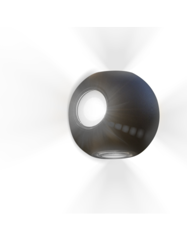 Image of Applique da Parete Lampada LED Tonda 12W Angolo di Luce 120° 6500K Luce Frossoda Nero052