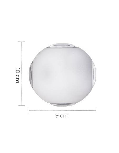 Applique da Parete Lampada LED Tonda 12W Angolo di Luce 120° 6500K Luce Fredda