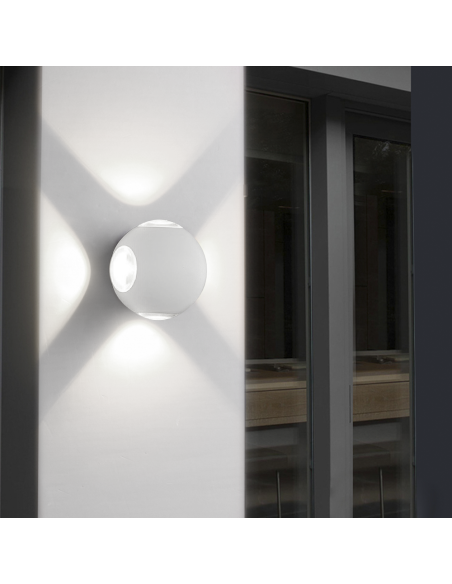 Applique da Parete Lampada LED Tonda 12W Angolo di Luce 120° 6500K Luce Fredda