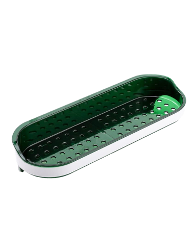 Mensola Portaoggetti Adesiva a Parete Organizer 4 Ganci Bagno e Cucina 30x10.5x7