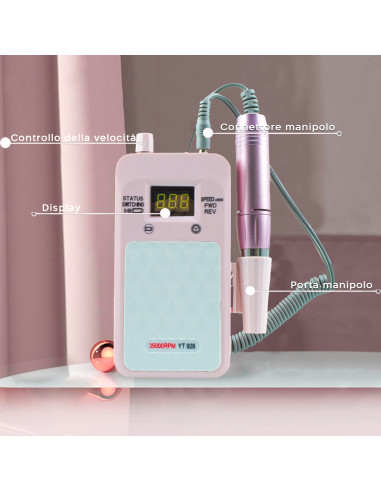 Mini Fresa per Unghie Professionale 35000 Giri...