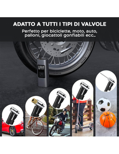 Mini Compressore Aria Portatile per Auto...