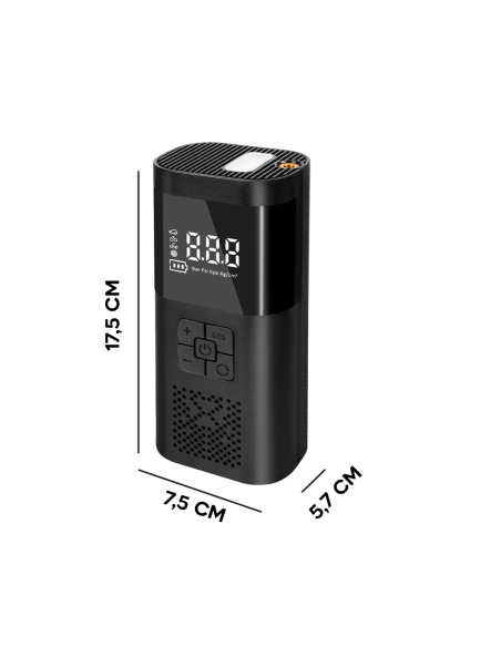 Mini Compressore Aria Portatile per Auto Ricaricabile Torcia Gonfiabili per Bici