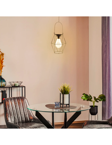 Lanterna da Esterno con Minilucciole a Batteria Lampada Finta a Sospensione