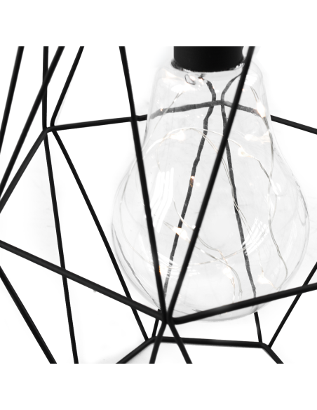 Lanterna da Esterno con Minilucciole a Batteria Lampada Finta a Sospensione