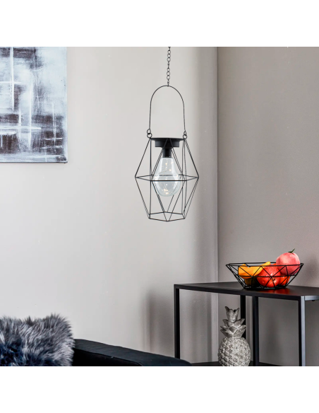 Lanterna da Esterno con Minilucciole a Batteria Lampada Finta a Sospensione