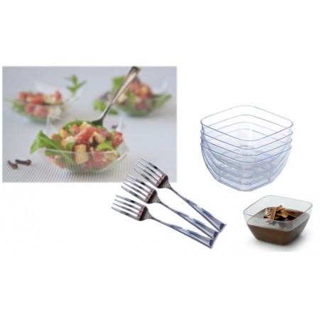 Set completo di 54 pz per party aperitivi Finger Food in plastica  Set completo di 54 pz per party aperitivi Finger Food in plastica