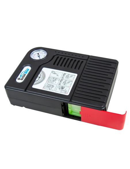 Kit Gonfiatore e Riparatore Gomme Auto Universale con Sigillante per Pneumatici