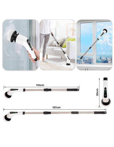 Spazzola Elettrica Rotante Senza Fili 3 in 1...