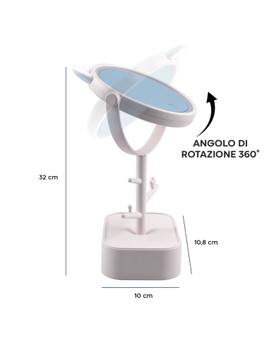 Specchio Make Up Cosmetico Luce LED...