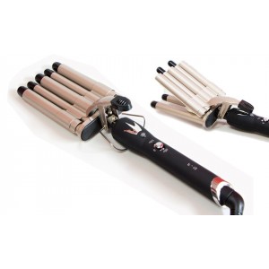 Piastra PENTA-FERRO per capelli a onde arricciacapelli 5 tubi con rivestimento ceramica 45 W 2
