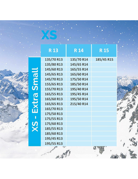 Set 2 Catene da Neve in Tessuto kit Calze Omologate EN 16662 Auto per Pneumatici