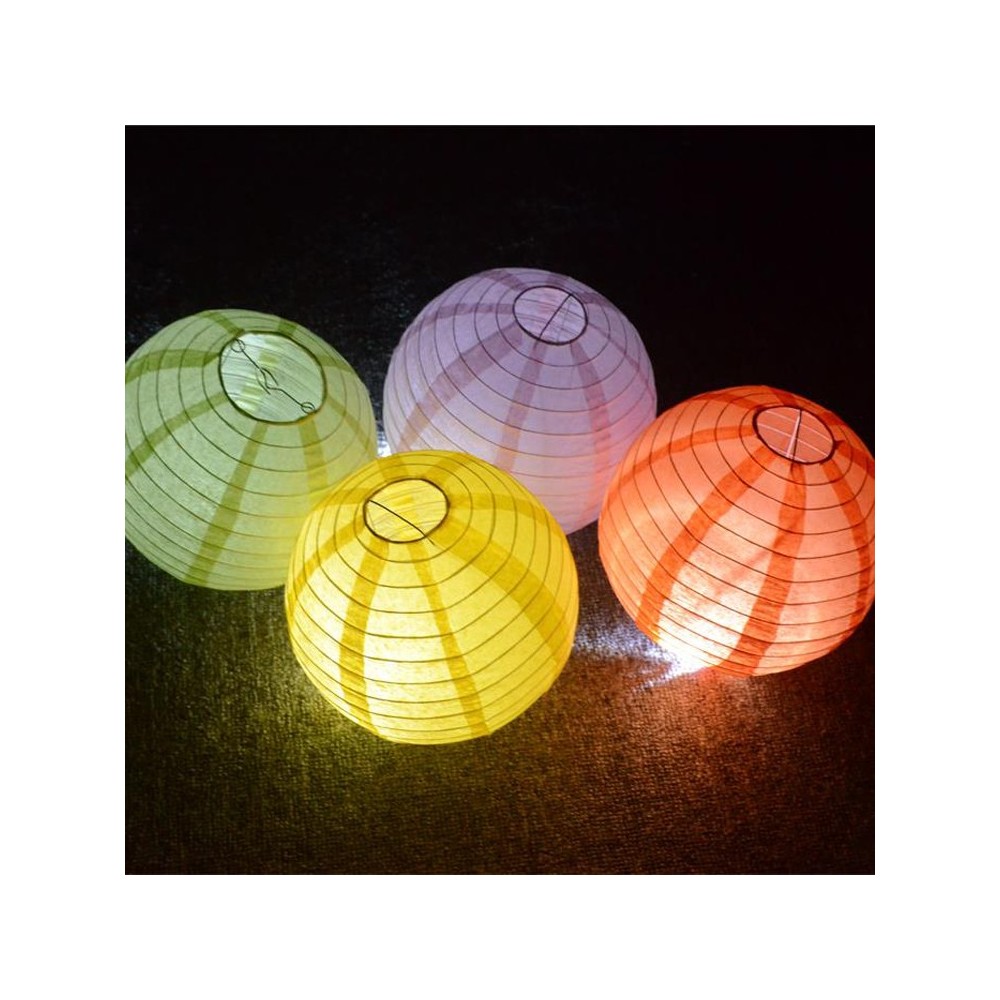 Pack 5 lanterne in carta a led alimentazione  a batterie