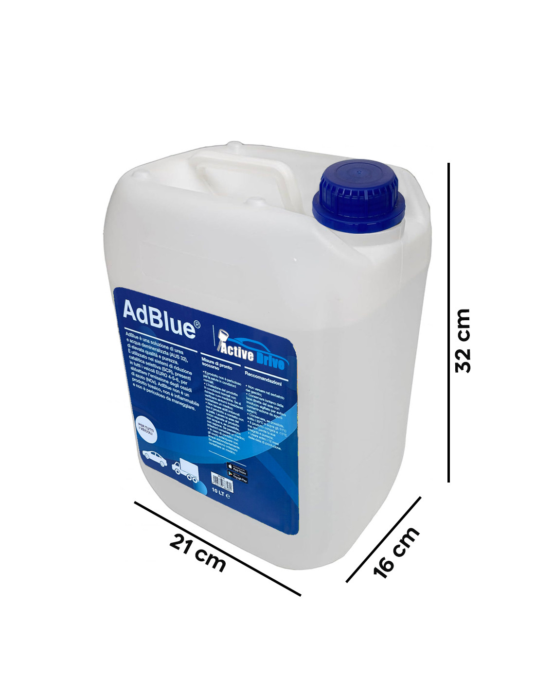 Tanica AdBlue 10lt Motori Diesel Euro 4-5-6 Additivo Gas Scarico