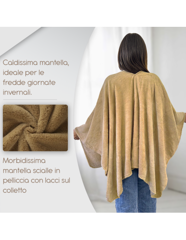 Plaid Mantella con Laccio Scialle Donna per...