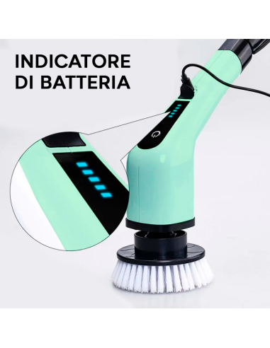 Spazzola Elettrica Rotante Senza Fili 3 in 1...