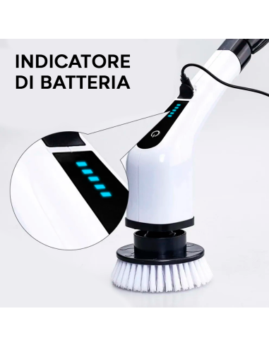 Spazzola Elettrica Rotante Senza Fili 3 in 1...