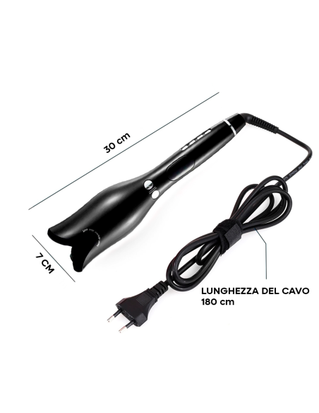 Piastra Arricciacapelli Automatica Ferro Rotazione Bidirezionale 4 Temperature