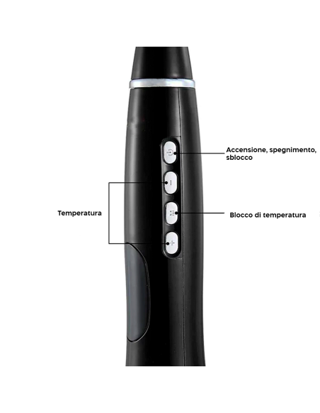 Piastra Arricciacapelli Automatica Ferro Rotazione Bidirezionale 4 Temperature