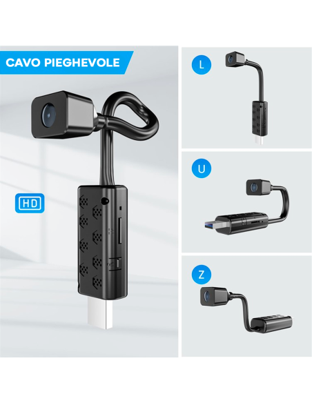 Mini Telecamera Wireless Portatile 4K HD Q-SX30 WiFi Controllo da Remoto con App