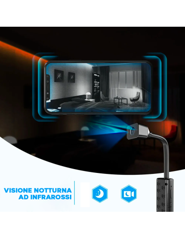 Action Camera Portatile HD WiFi – Mini 4.6cm In ABS Per Animali E Ciclismo, Bianca Con Streaming In Tempo Reale