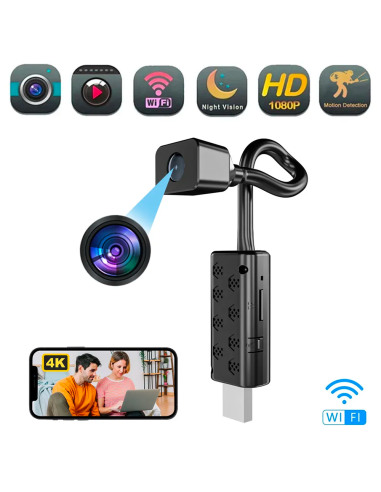 Mini Telecamera Wireless Portatile 4K HD Q-SX30...