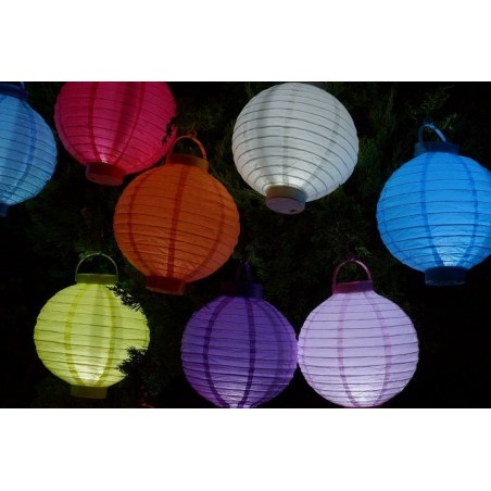 Pack 5 lanterne in carta a led illuminazione interna ed esterna