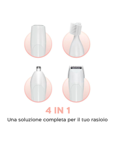 Epilatore Donna 4 in 1 Rasoio Viso e Corpo 4 Testine... 2