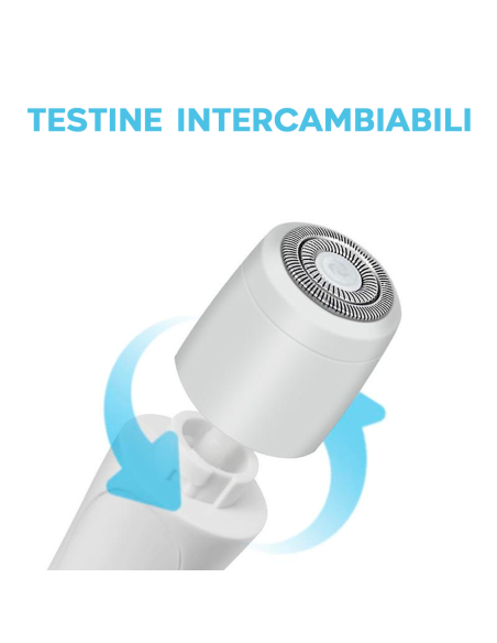 Epilatore Donna 4 in 1 Rasoio Viso e Corpo 4 Testine Ricaricabile Rimuovi Calli