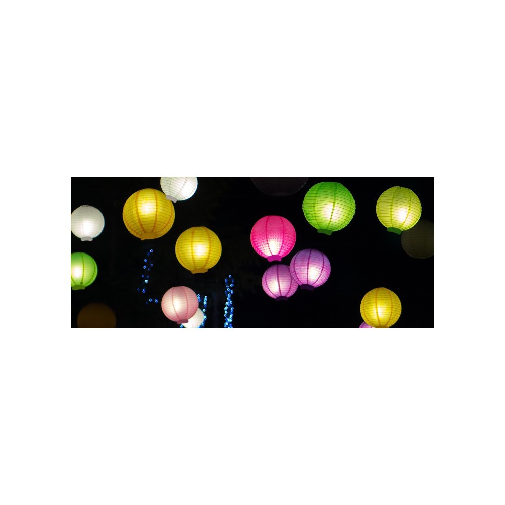 Pack 5 lanterne in carta a led illuminazione interna ed esterna