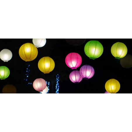 Pack 5 lanterne in carta a led illuminazione interna ed esterna