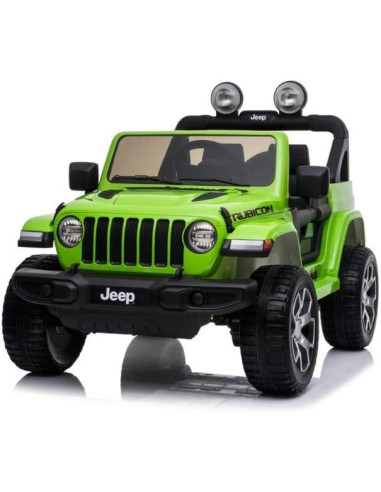 Macchina Elettrica per Bambini LT908 Jeep Rubicon 12V Luci Suoni e Telecomando Verde