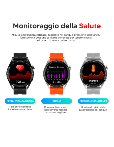 Smartwatch Sport Fitness HW23 PRO Quadrante 1.54" Bluetooth per IOS e Android