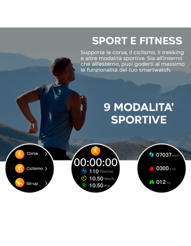 Smartwatch Sport Fitness HW23 PRO Quadrante...