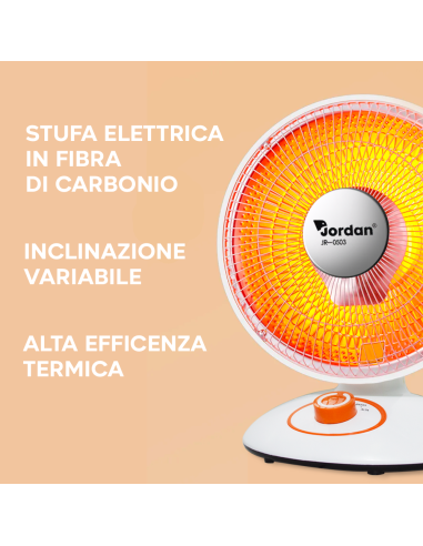Stufa Elettrica Parabola Fibra di Carbonio...