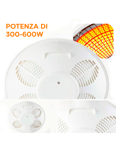 Stufa Elettrica Parabola Fibra di Carbonio...