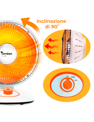 Stufa Elettrica Parabola Fibra di Carbonio...