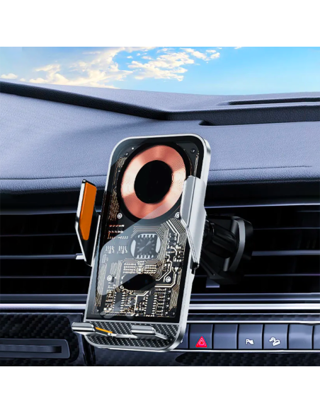 Supporto Telefono Auto per Presa d'Aria Multifunzione con Ricarica Wireless 20W