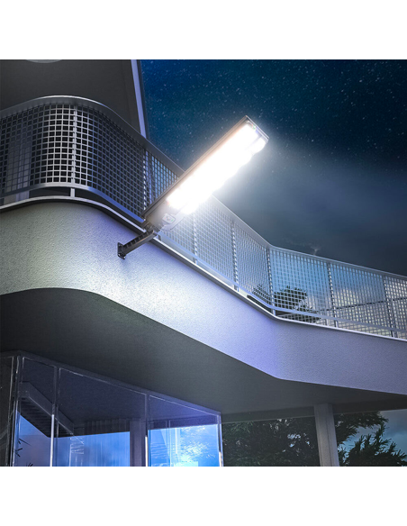 Lampione Stradale Solare 1000LM W789B-6 IP65 Sensore di Movimento Telecomando