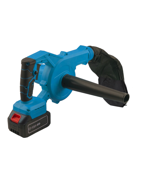 Soffiatore Aspirapolvere a Batteria Wireless 18V Ricaricabile con Sacchetto