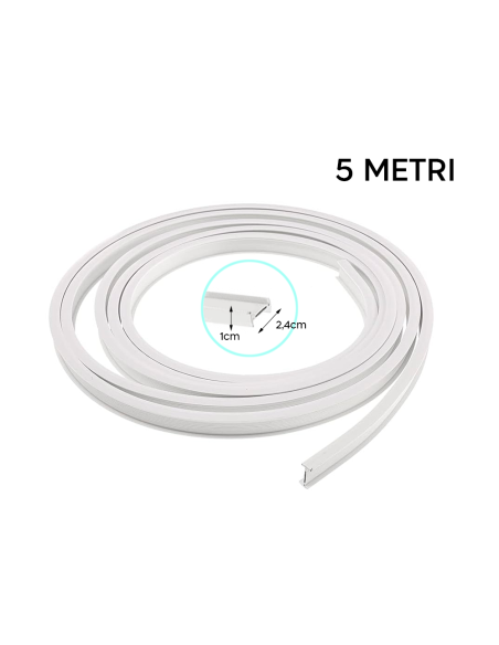 Binario Tenda Flessibile 5mt Pieghevole Scorrevole in PVC Divisore per Stanze