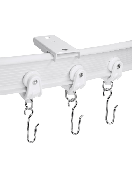 Binario Tenda Flessibile 5mt Pieghevole Scorrevole in PVC Divisore per Stanze