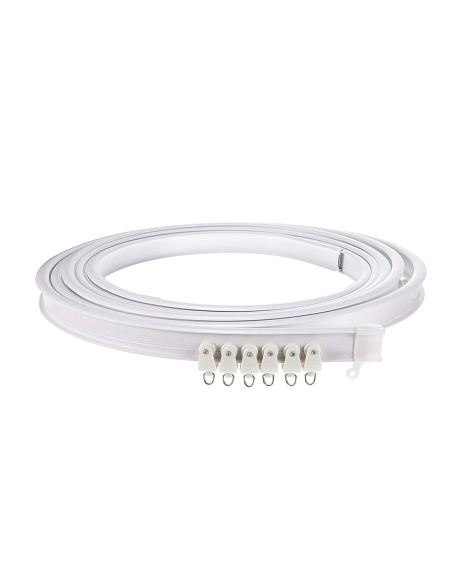 Binario Tenda Flessibile 5mt Pieghevole Scorrevole in PVC Divisore per Stanze