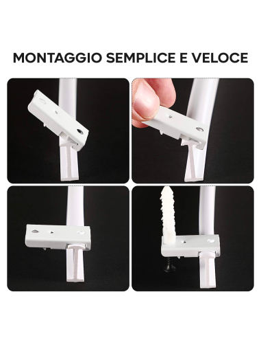 Binario Tenda Flessibile 5mt Pieghevole...